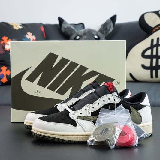 TRAVIS SCOTT X NIKE AIR JORDAN 1 LOW OLIVE DZ4137-106