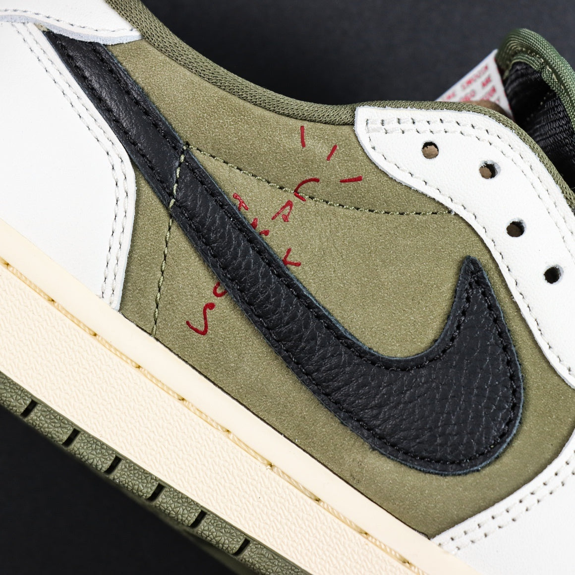 TRAVIS SOCTT X NIKE AIR JORDAN 1 LOW MEDIUM OLIVE DM7866-200