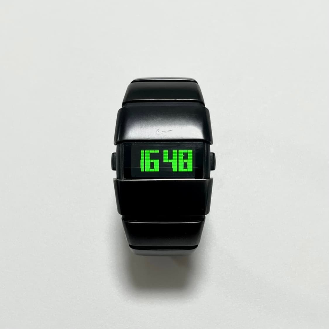 Early 2000's Nike D-Line Black Stainless-Steel Digital Watch