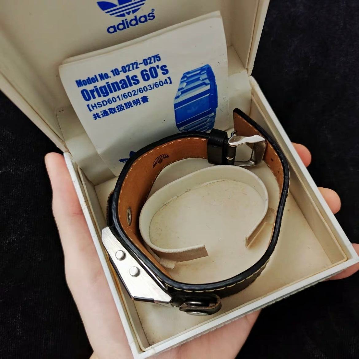 Adidas Driver’s Blood Screen LED Watch – Rare Leather Strap Version (Limited Edition)