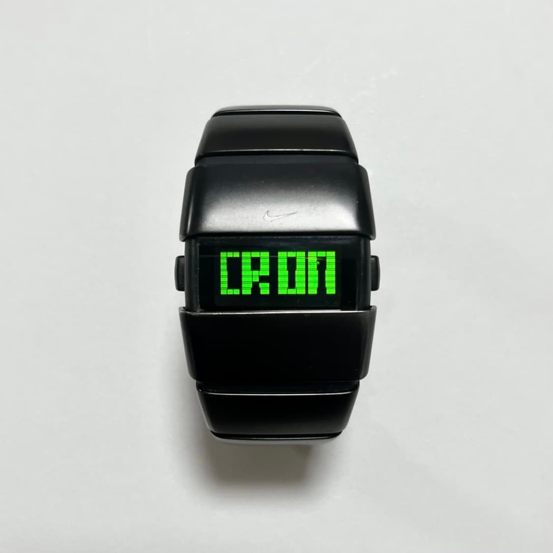 Early 2000's Nike D-Line Black Stainless-Steel Digital Watch