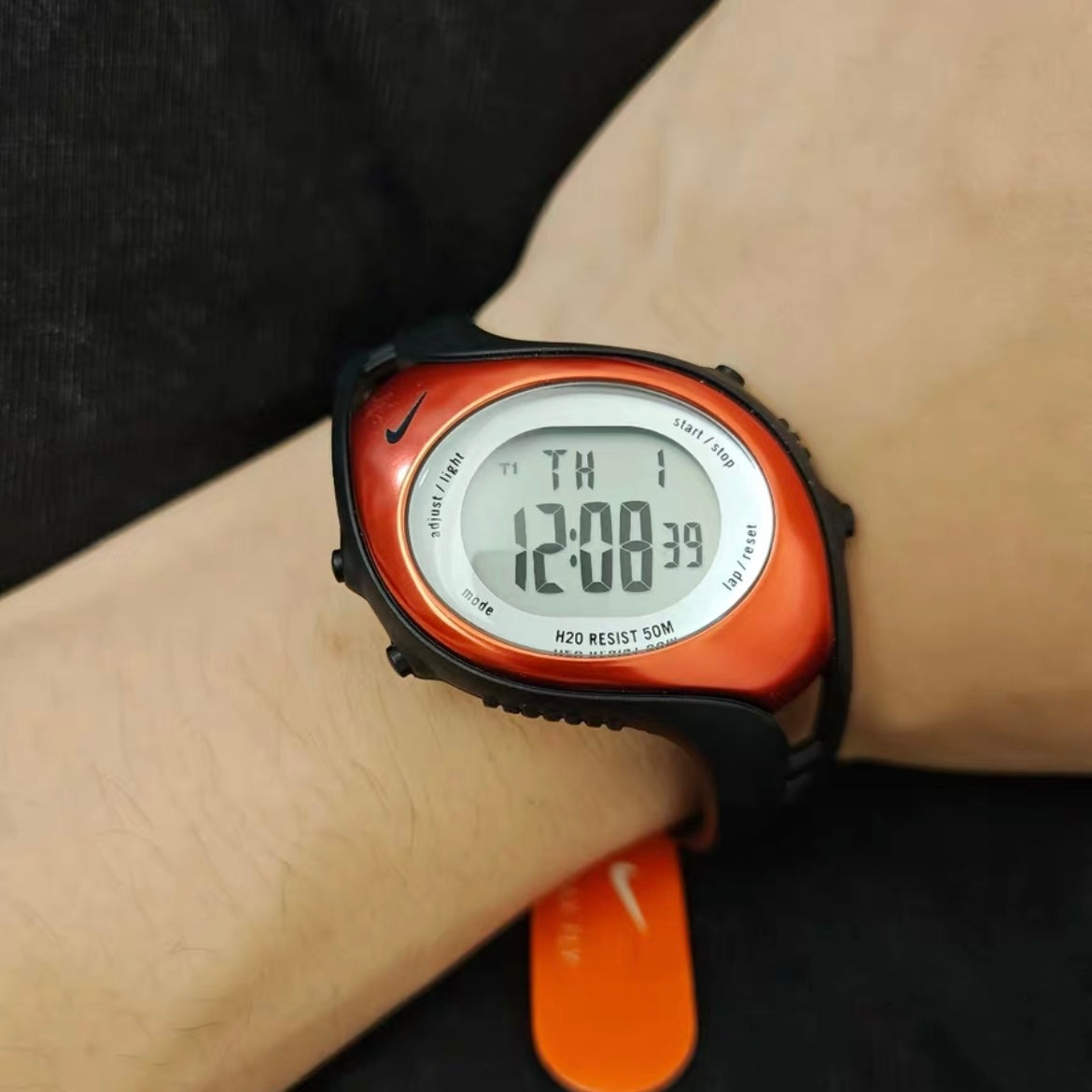 Nike “Lava Orange” Tilted Watch – Rare Vintage Y2K Sports Digital Timepiece
