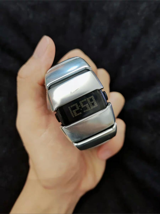 Early 2000's Nike D-Line Stainless-Steel Digital Watch