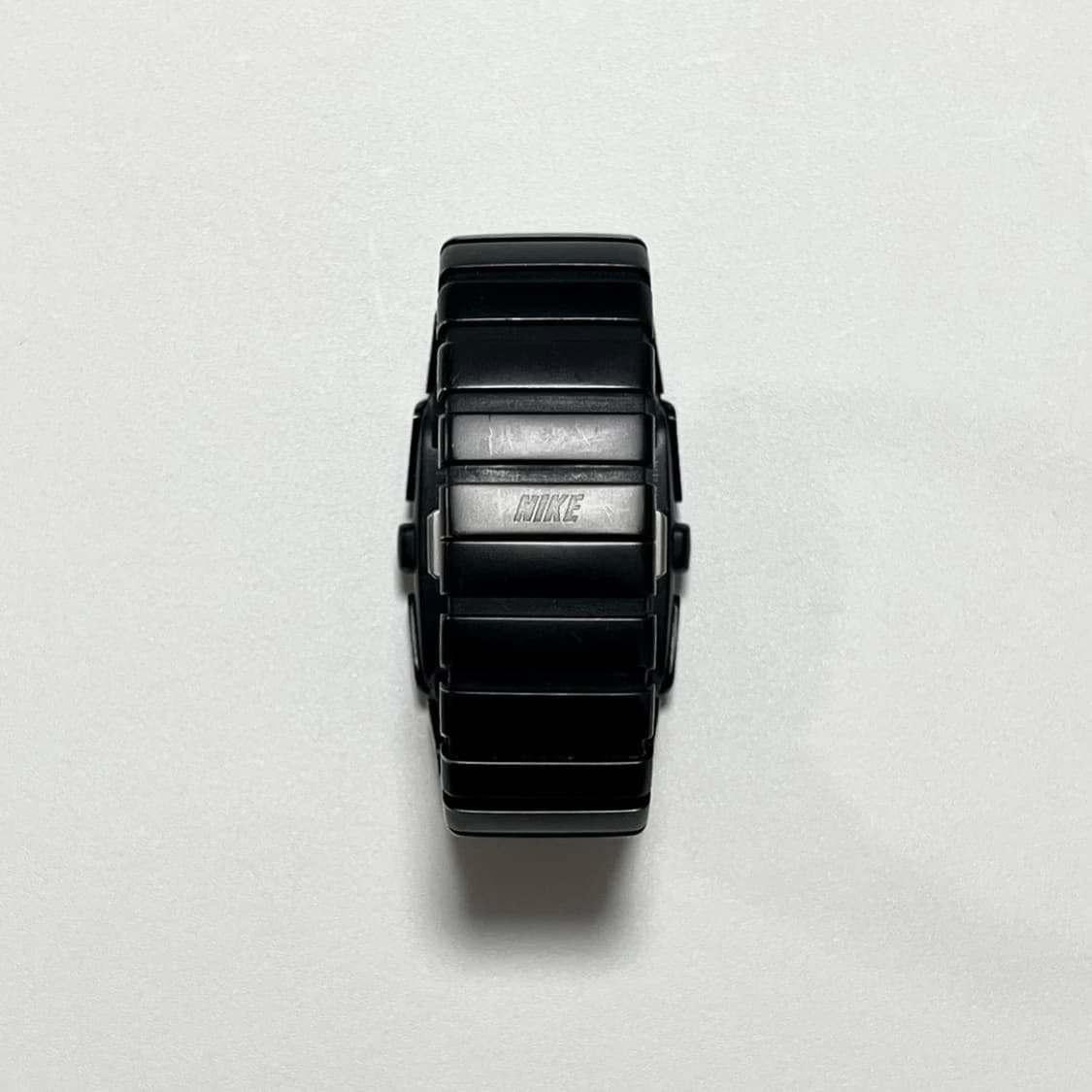 Early 2000's Nike D-Line Black Stainless-Steel Digital Watch